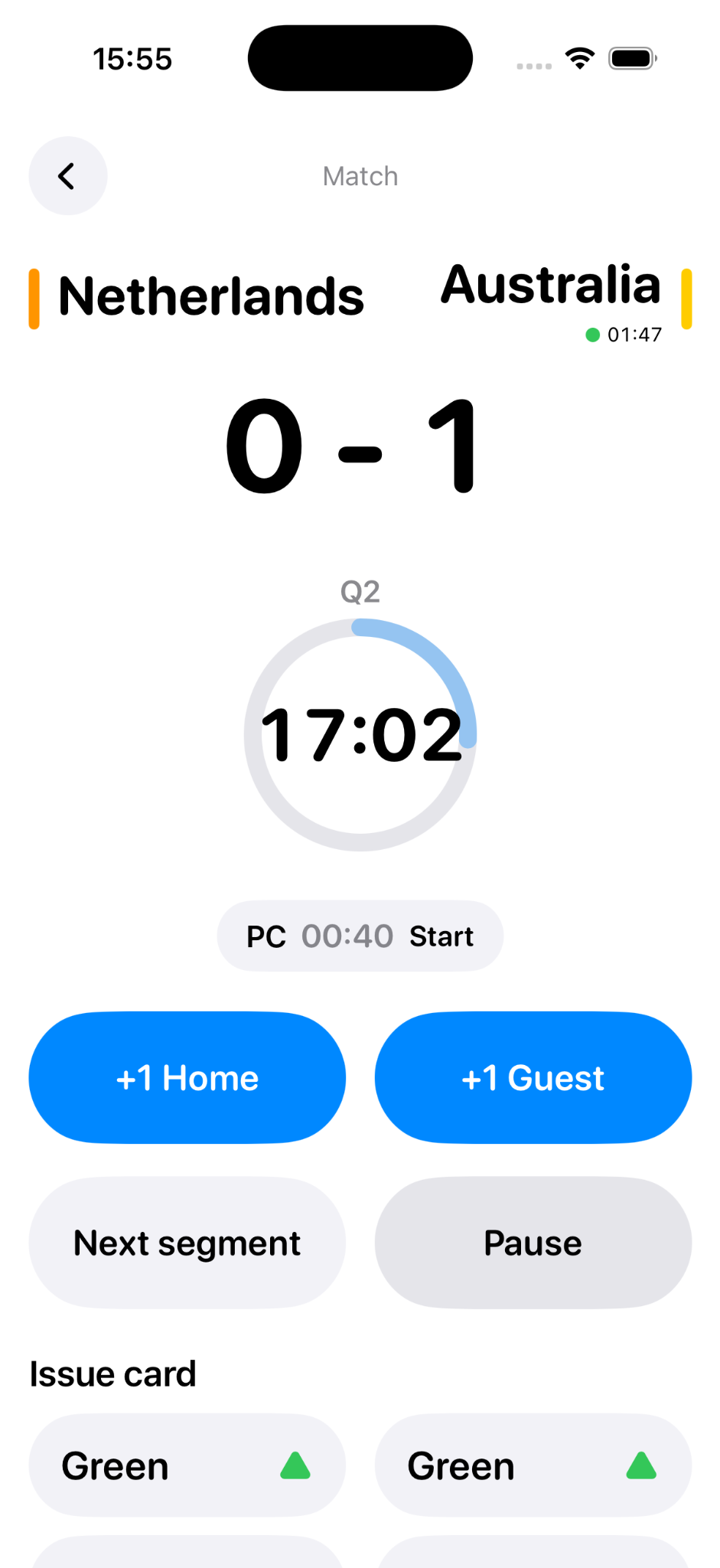 iPhone match control