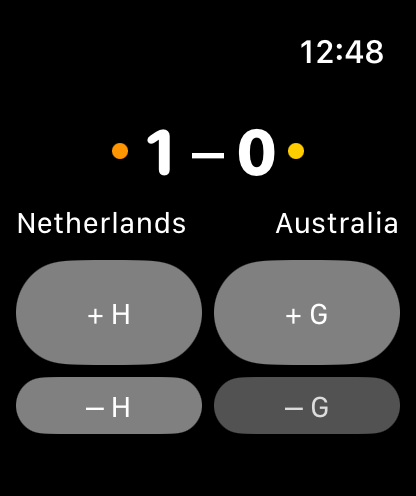 Apple Watch goal adjustment controls